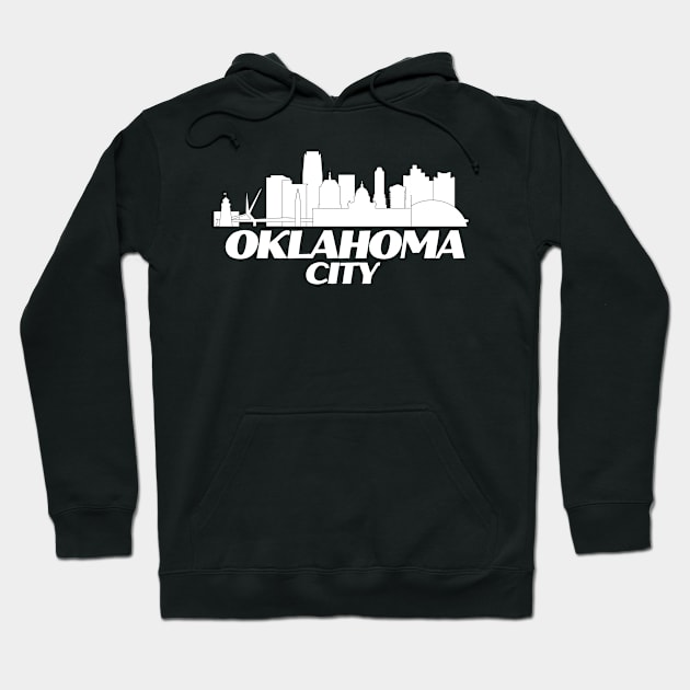 Oklahoma City Skyline Black Hoodie by Shirt Tube